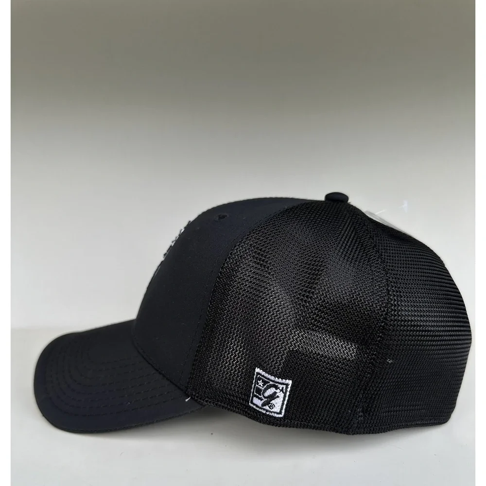 The Game - Embroidered Pineapple‎ Skull Head - Black Fitted Trucker Hat, Size M